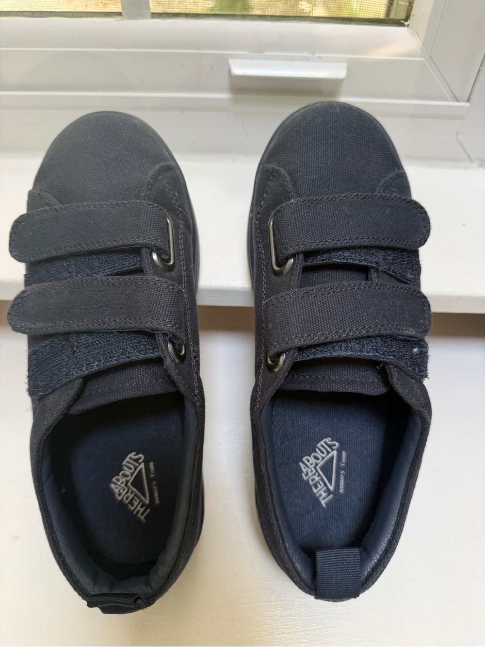 The Bar Kids Navy Canvas Velcro Dress Shoes